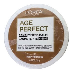 NWT Perfect 4-In-1 Foundation Balm L'Oreal Age Tinted 10 Deep